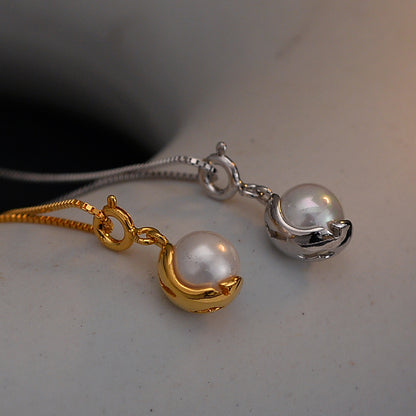 Sterling Silver Elegant Baroque Pearl Necklace - Women's Jewelry 2024