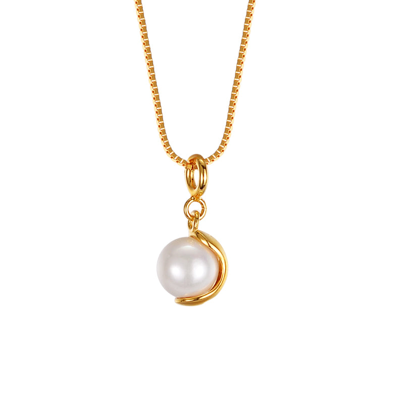 Sterling Silver Elegant Baroque Pearl Necklace - Women's Jewelry 2024