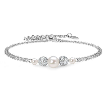 Elegant Pearl Charm Bracelet - Tahadi Jewellery