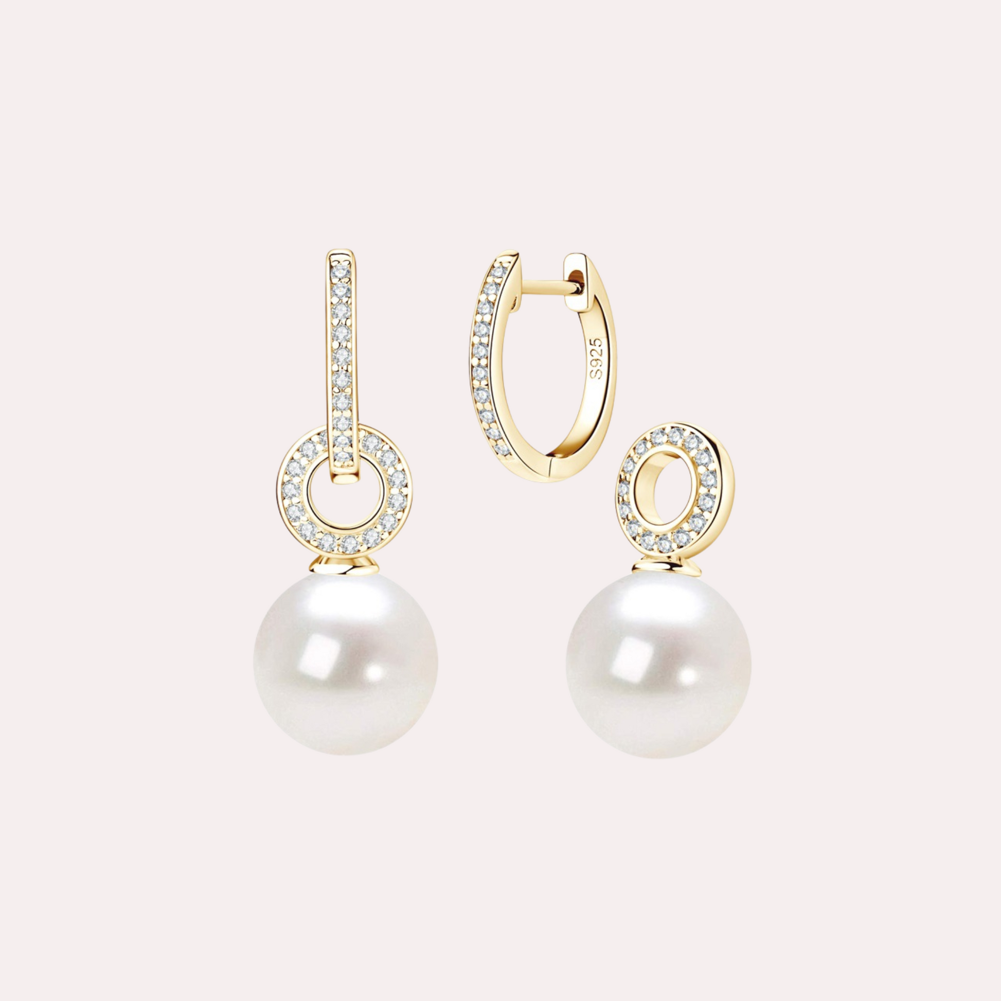 Sterling Silver Pearl Drop Earrings - Stud & Hoop