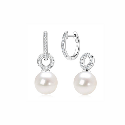 Sterling Silver Pearl Drop Earrings - Stud & Hoop