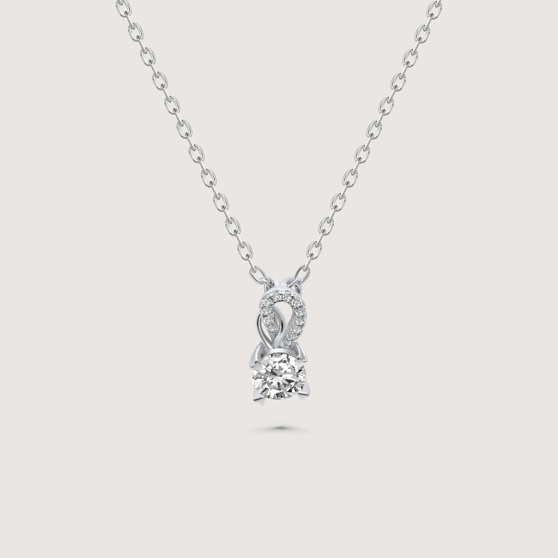 925 Sterling Silver Luxury Moissanite Pendant Necklace For Women's