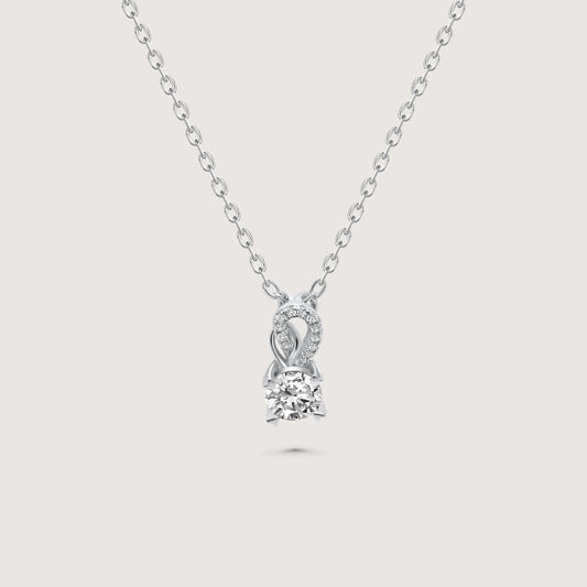 925 Sterling Silver Luxury Moissanite Pendant Necklace For Women's